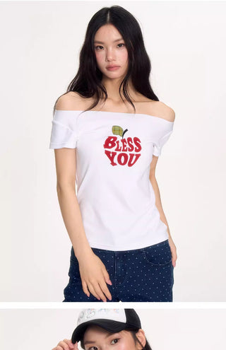 [NECY] apple flocking tee