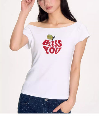 [NECY] apple flocking tee