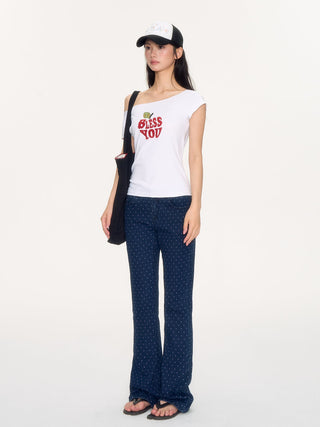[NECY] apple flocking tee