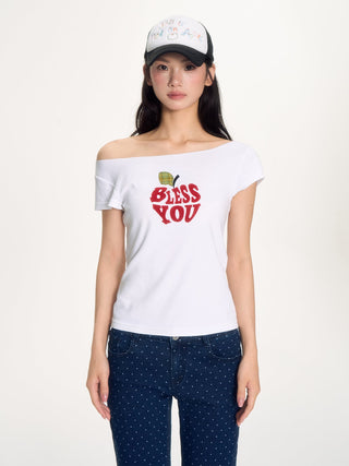 [NECY] apple flocking tee