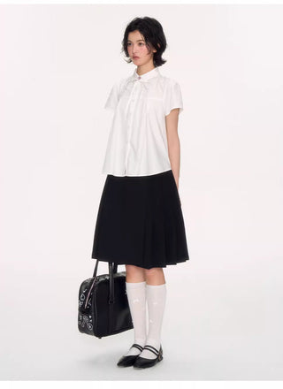 [NECY] lace-up shirt