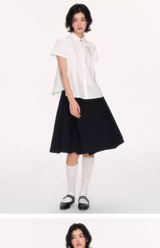 [NECY] lace-up shirt