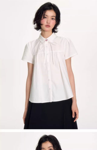 [NECY] lace-up shirt
