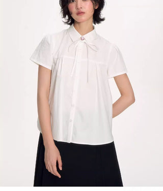 [NECY] lace-up shirt