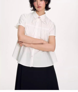 [NECY] lace-up shirt