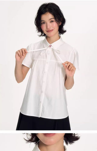 [NECY] lace-up shirt