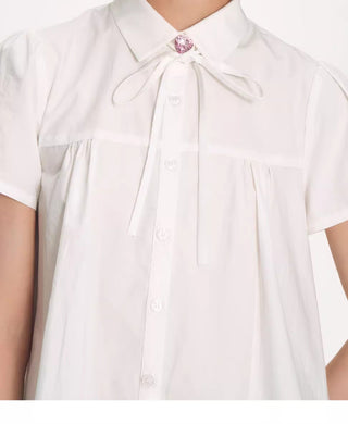[NECY] lace-up shirt