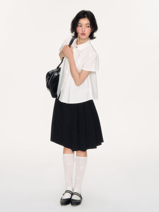 [NECY] lace-up shirt