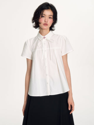 [NECY] lace-up shirt