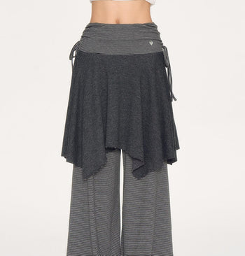 [NECY] striped drawstring skirt