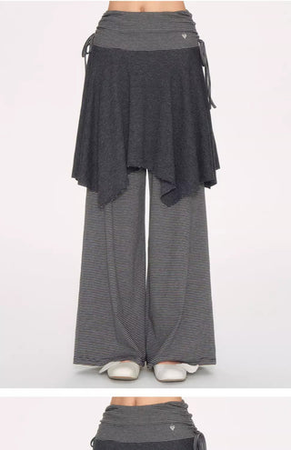 [NECY] striped drawstring skirt