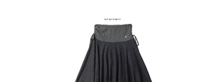 [NECY] striped drawstring skirt