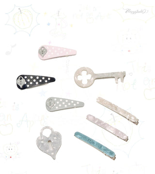 [NECY] heart lock barrettes