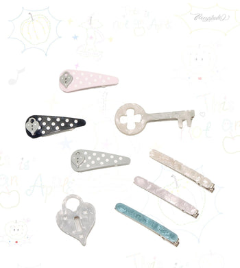 [NECY] heart lock barrettes