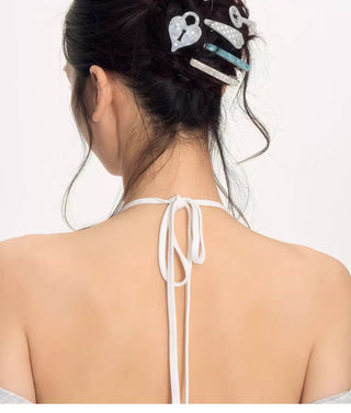 [NECY] heart lock barrettes