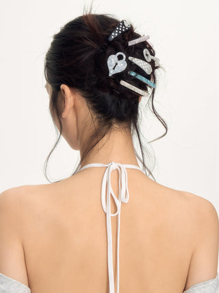 [NECY] heart lock barrettes