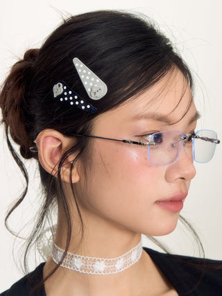 [NECY] heart lock barrettes