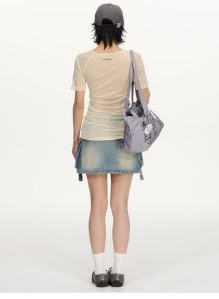 [NECY] workwear denim skirt