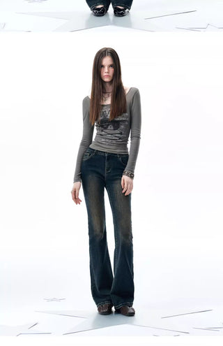 [NECY] dark bootcut jeans