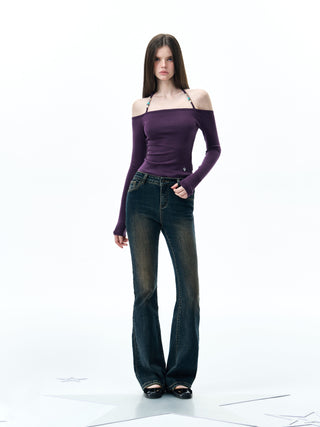 [NECY] dark bootcut jeans