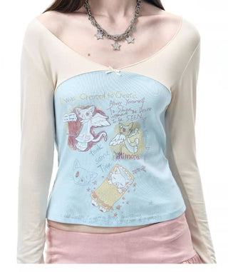 [NECY] patchwork off-shoulder