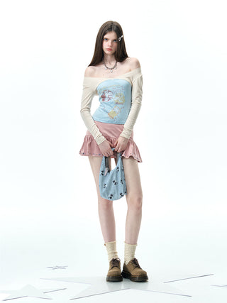 [NECY] patchwork off-shoulder