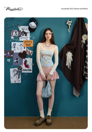 [NECY] patchwork off-shoulder