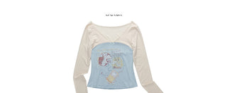 [NECY] patchwork off-shoulder