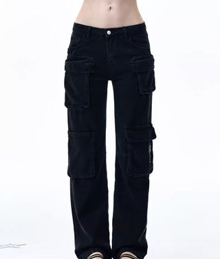 [NECY] washed denim overalls