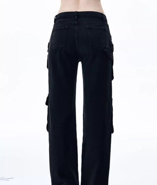 [NECY] washed denim overalls