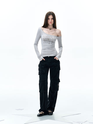 [NECY] washed denim overalls