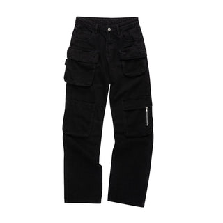 [NECY] washed denim overalls