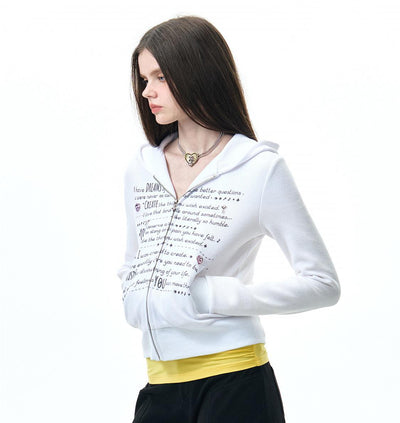 [NECY] garbled hooded cardigan