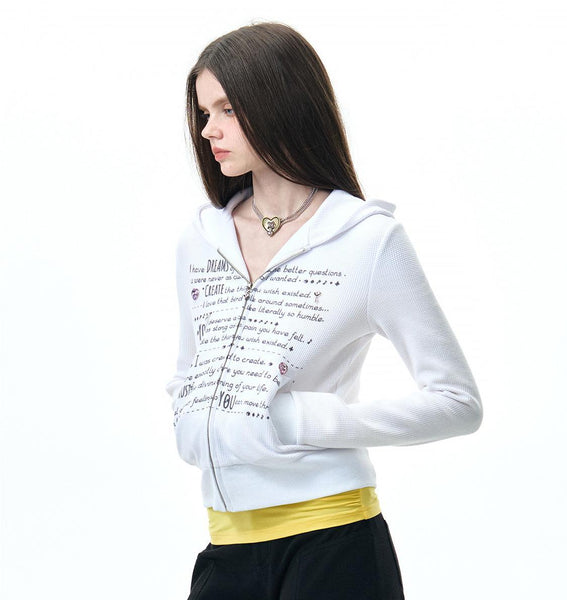 [NECY] garbled hooded cardigan