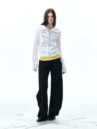 [NECY] garbled hooded cardigan