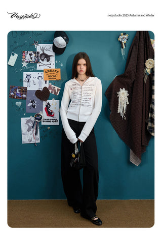 [NECY] garbled hooded cardigan