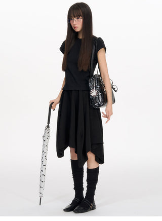 [NECY] umbrella pleated skirt