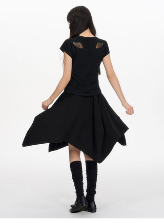 [NECY] umbrella pleated skirt
