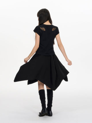 [NECY] umbrella pleated skirt