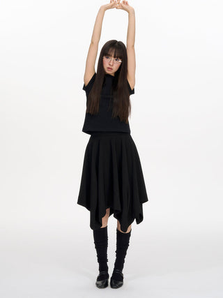 [NECY] umbrella pleated skirt