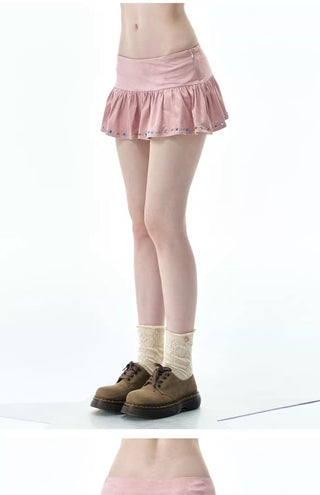 [NECY] suede sequin skirt