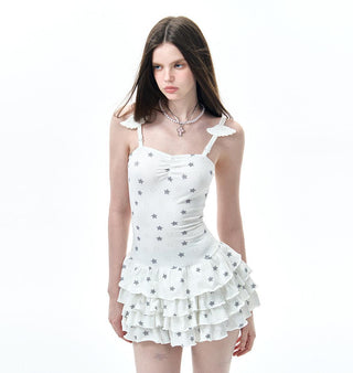 [NECY] ruffled suspender skirt