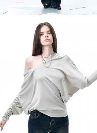 [NECY] batwing sleeve shirt