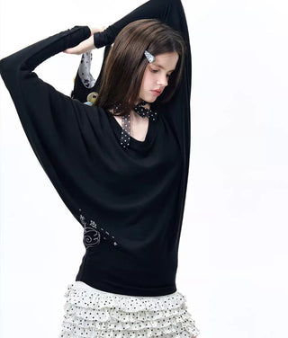 [NECY] batwing sleeve shirt