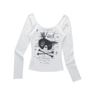 [NECY] v-neck printed top