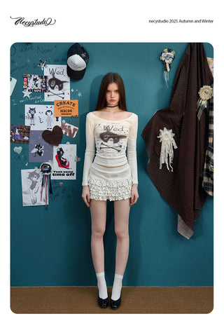 [NECY] v-neck printed top