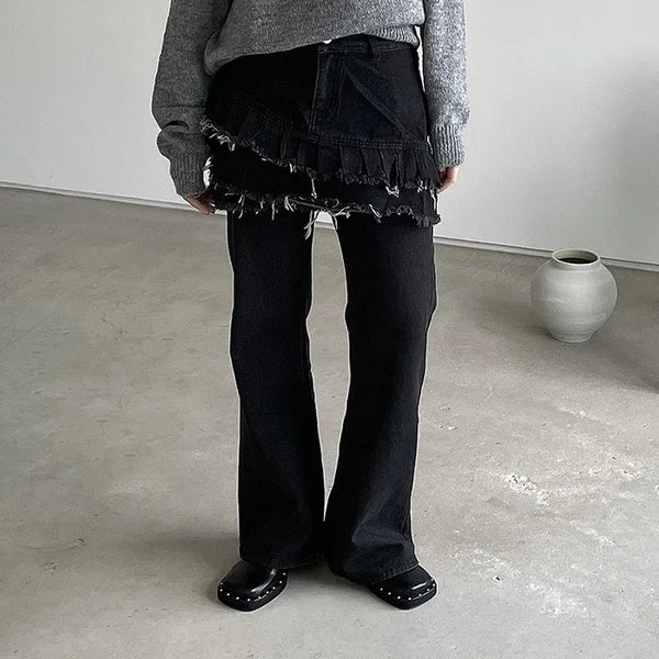 need skirt black denim pants (s/m)