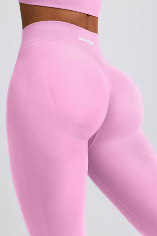Define Luxe High-Waist Leggings in Bubblegum Pink