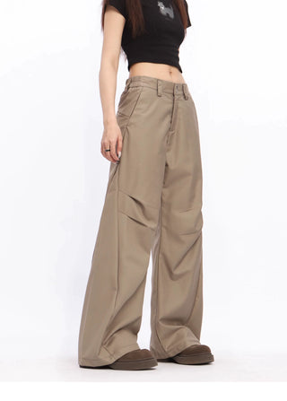Retro Baggy twill trousers
