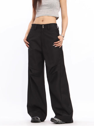 Retro Baggy twill trousers